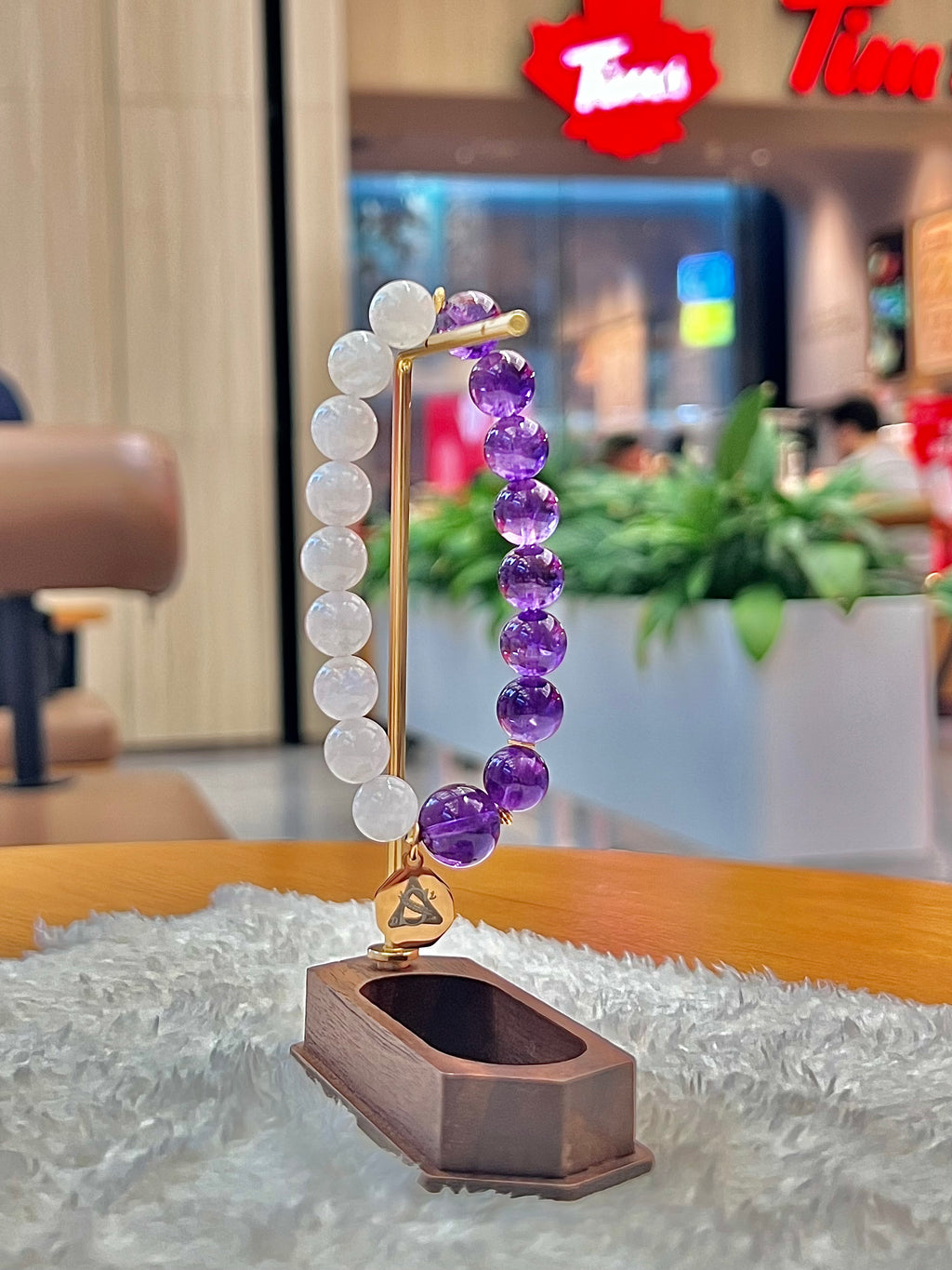 Crown Chakra • Enlightenment — Amethyst & Creamy Moonstone