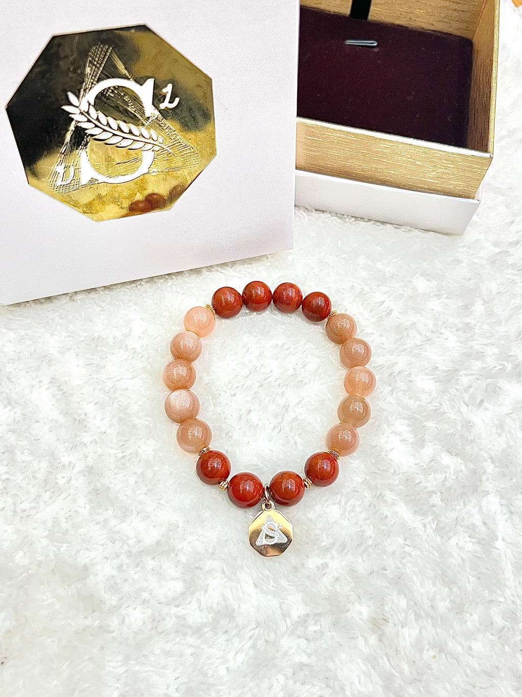 Sacral Chakra · Wisdom — Orange Moonstone & South Red Agate