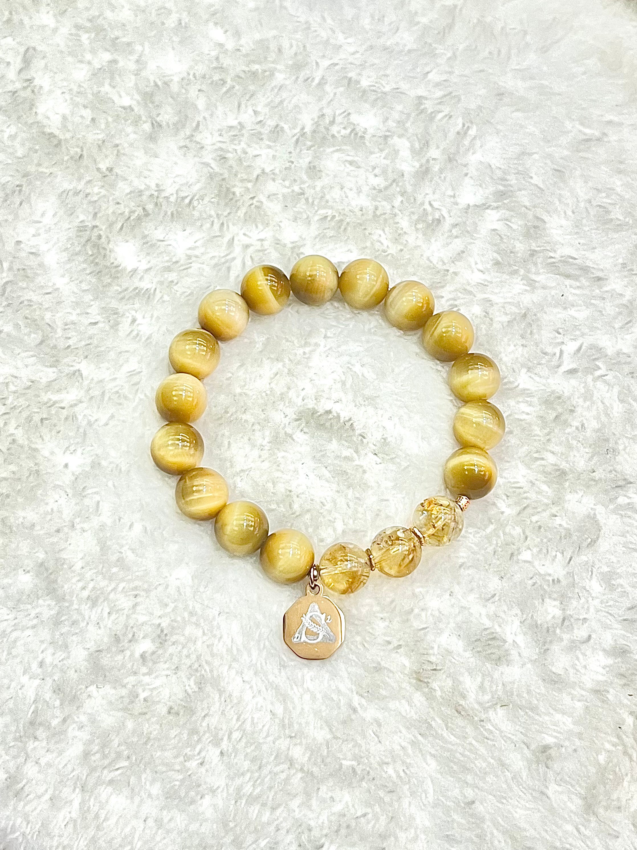 Solar Plexus Chakra · Confidence — Gold Tiger's Eye & Citrine