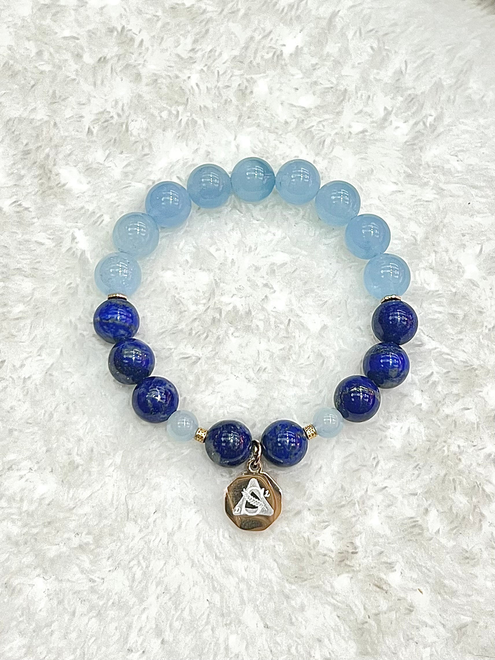 Throat Chakra · Expression — Aquamarine & Lapis Lazuli