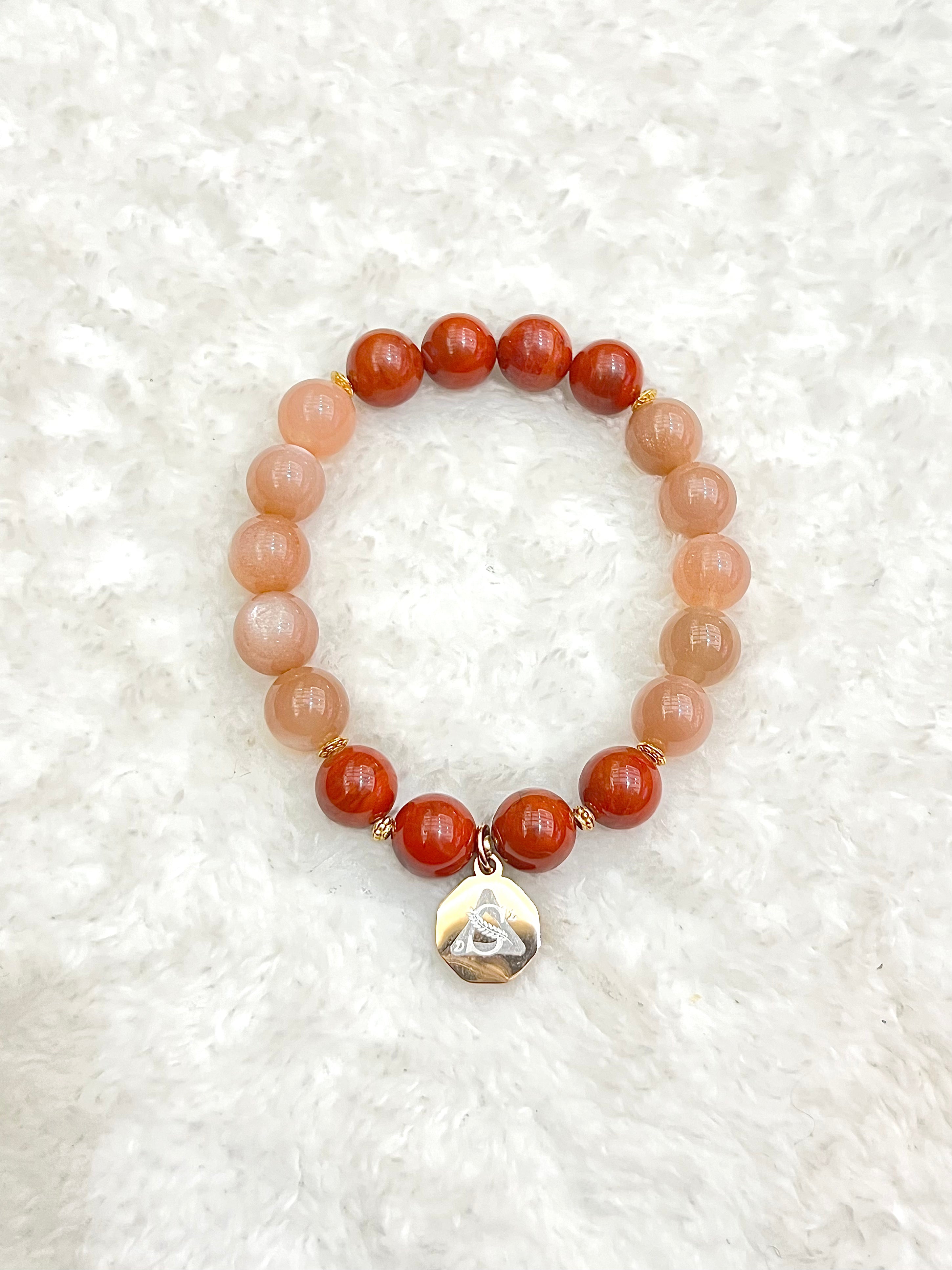 Sacral Chakra · Wisdom — Orange Moonstone & South Red Agate